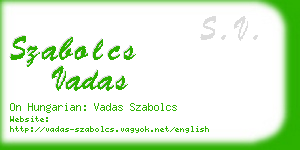 szabolcs vadas business card